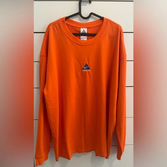 Nike ACG Long Sleeve Shirt Orange | NWT | Original $55 - Picture 2 of 4